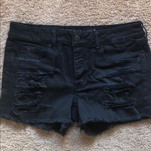 American Eagle Black Tomgirl Shorts
